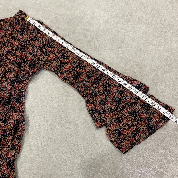 Silk Floral Ruffle Dress Size Small - Picture 13 of 13